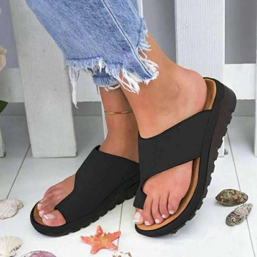 Serena | Toe-Loop Platform Sliders
