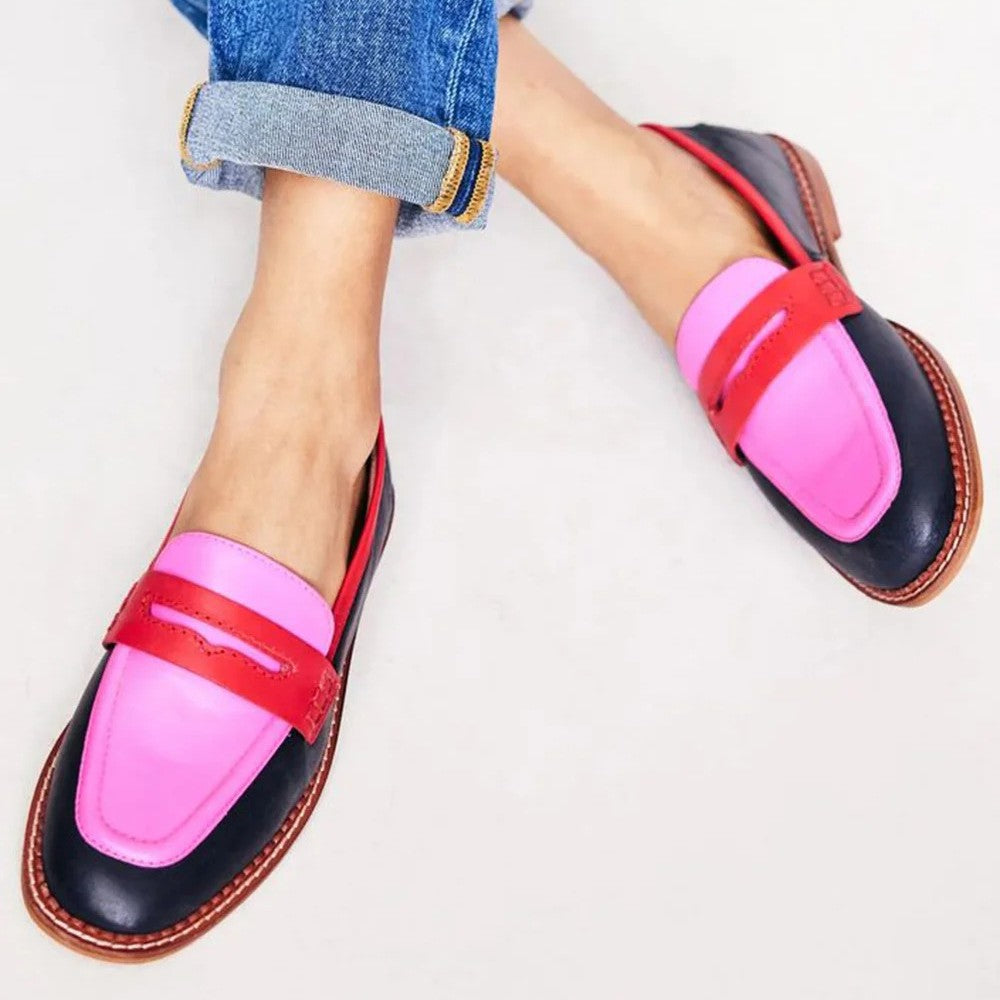 Pippa | Colour-Block Penny Loafers