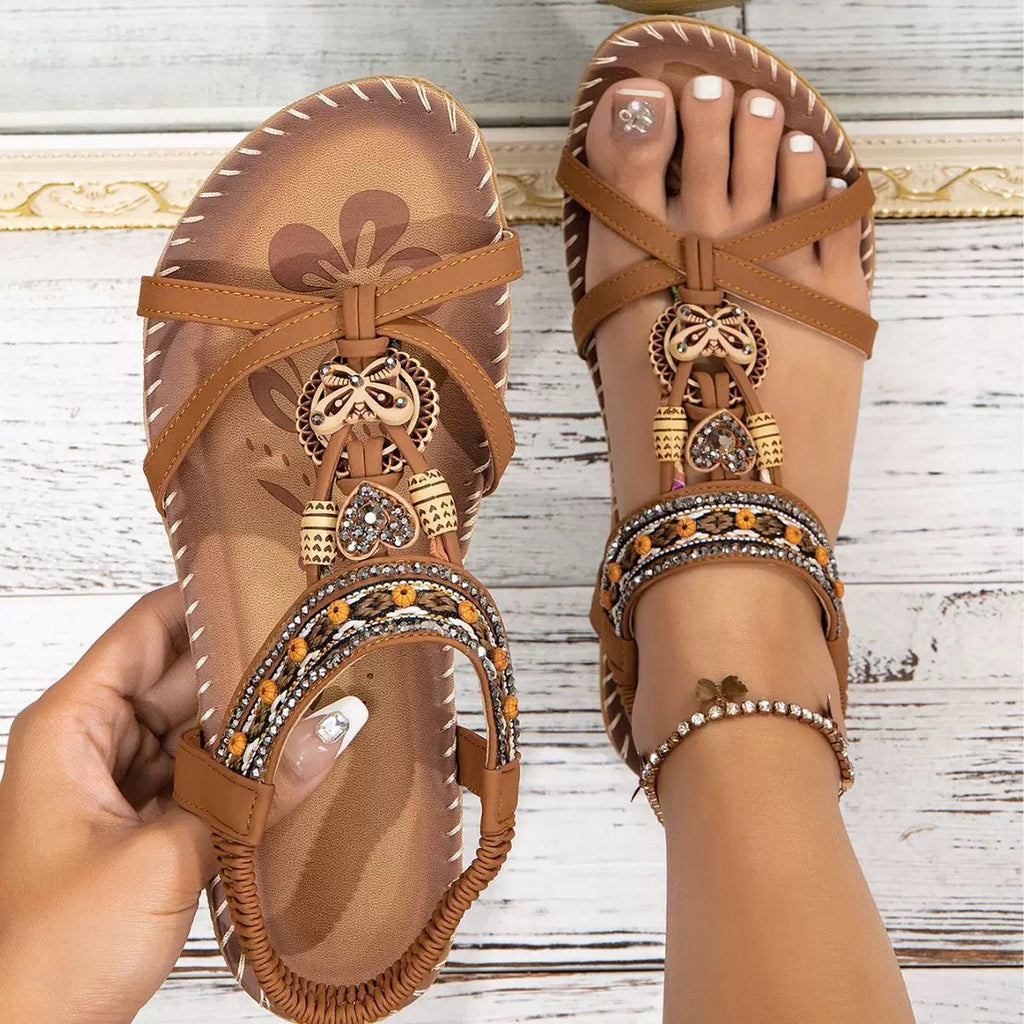 Saffron Embellished Boho Sandals
