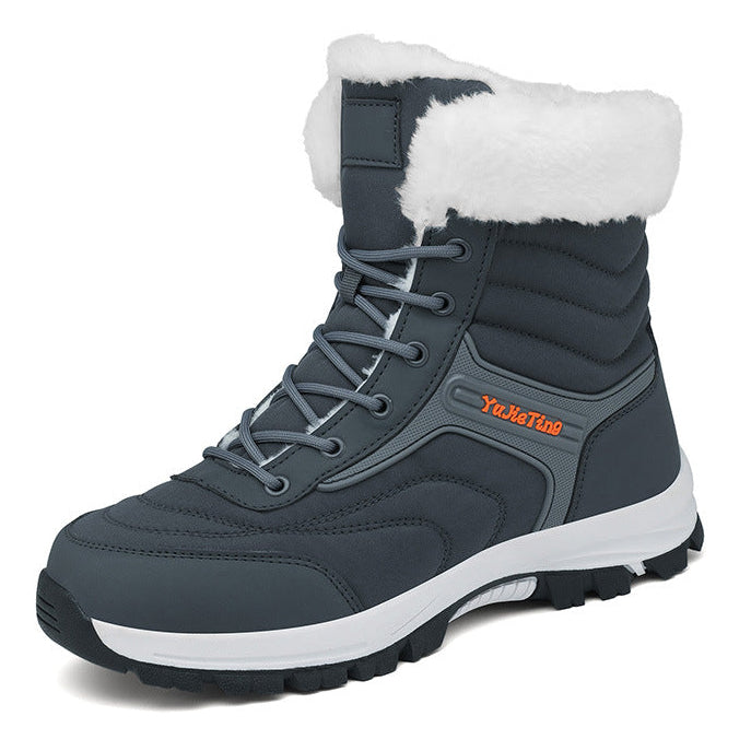 Ebba grey lace-up snow boot