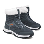 Ebba grey lace-up winter boots, pair