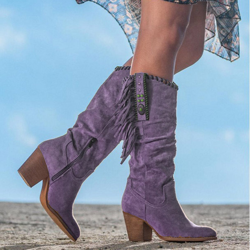 Stevie | Fringed Western Boots
