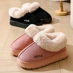 Elin pink and black slippers