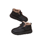 Embla black quilted faux-fur lined slip-on snow boots with chunky sole