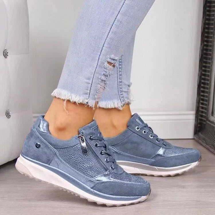 Luna | Side-Zip Wedge Trainers