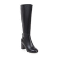 Vivienne Block Heel Knee-High Boots – Black