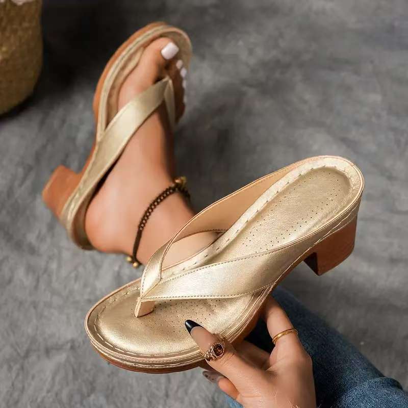Capri | Block Heel Toe-Post Sandals