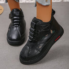 Gunnvor black hook-and-loop trainers