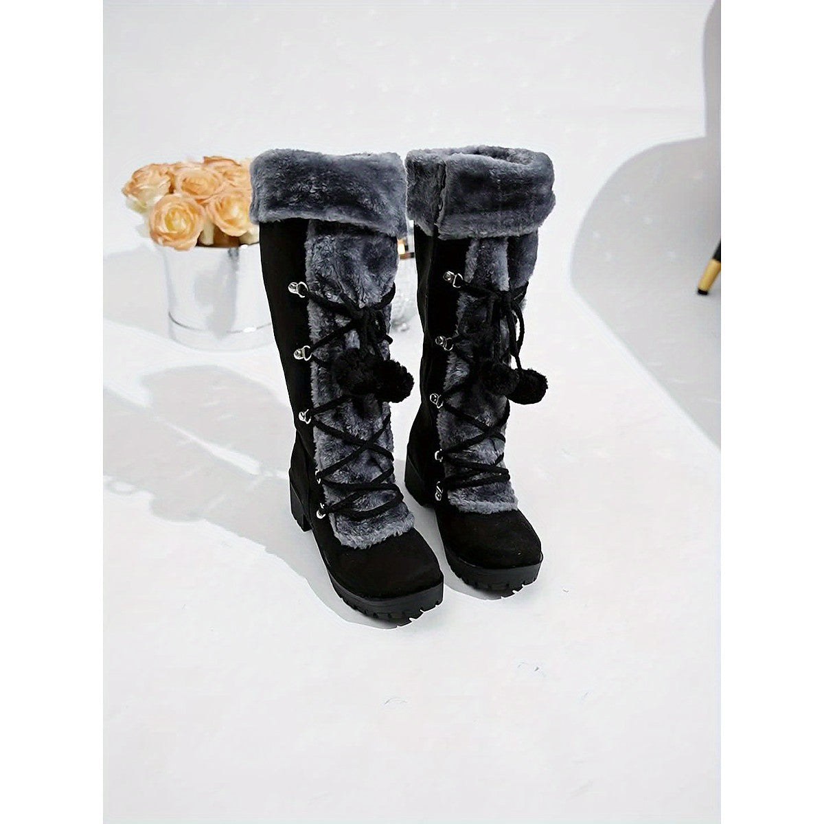 Hjordis lace-up boots, front view