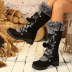 Hjordis lace-up winter boots worn walking