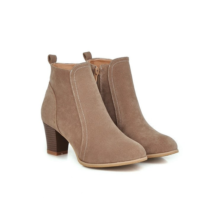 Liv beige block heel ankle boots, pair