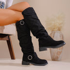 Maren black slouch boots worn