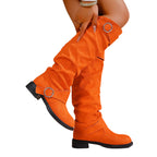 Maren orange slouch boots worn