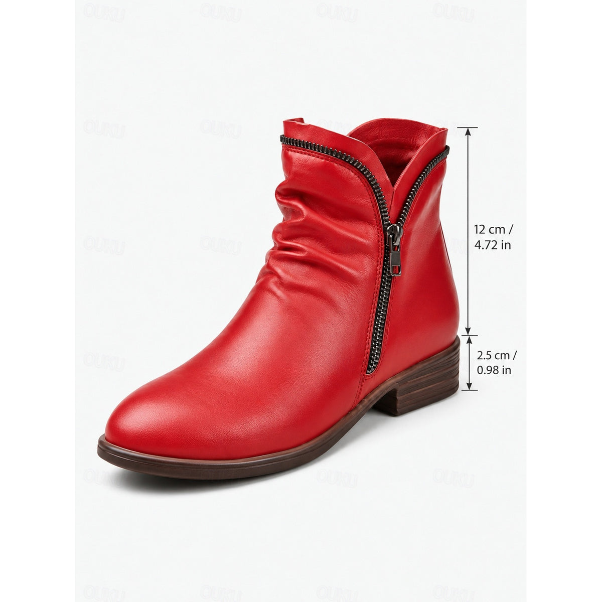 Isolde ankle boot measurements: shaft 12 cm, heel 2.5 cm