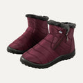Nell quilted side-zip snow boots in burgundy