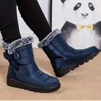 Ronja navy winter boots side view