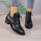 Rosalind black lace-up ankle boots, pair