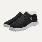 Saskia quilted fleece-lined slip-on snow boots in black