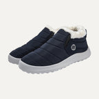 Saskia quilted fleece-lined slip-on snow boots in navy