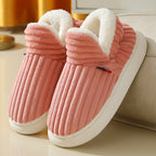 Signe pink corduroy slipper boots