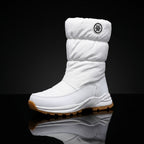 Sigrid white puffer snow boot side view