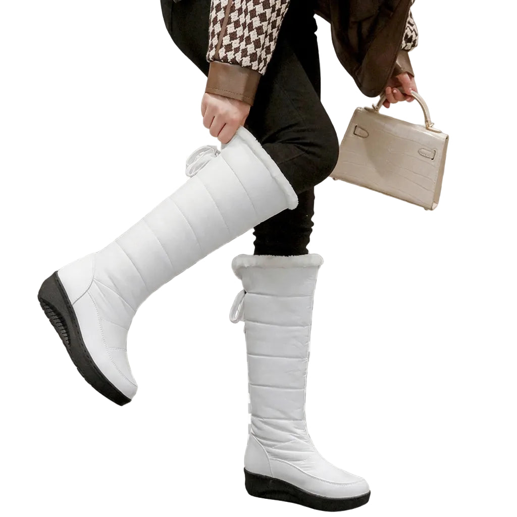 Solveig white snow boots outfit