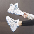 Ylva blue high-top trainers, chunky sole